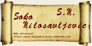 Soko Milosavljević vizit kartica